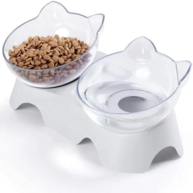 Ergonomic Tilted Food & Water Feeder Bowls (15° for Better Digestion)