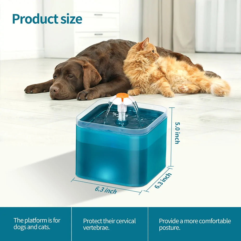 Pet Drinking Fountain Dispenser – Quiet & Automatic (2L)